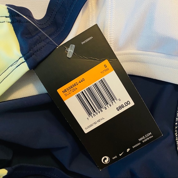 Nike Color Surge Powerback One Piece Open Cut Racerback Bathing Suit - Picture 6 of 7